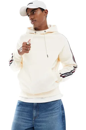 Tommy Hilfiger Global striped hoodie in cream
