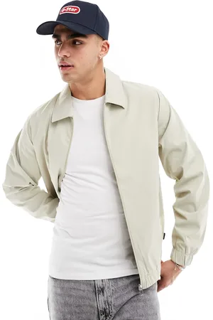 Only & Sons Zip through Harrington jacket in stone