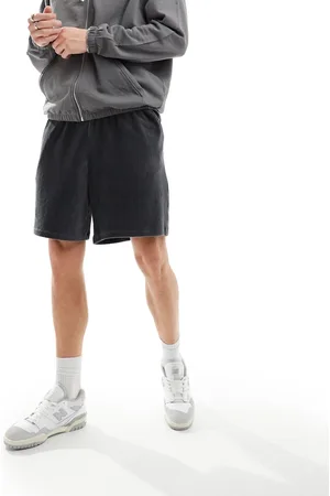 ASOS Oversized ribbed velour shorts in