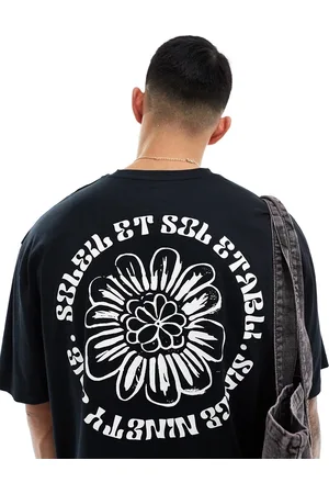 ASOS Oversized t-shirt in with floral back print