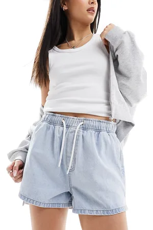 ASOS Pull on denim short in lightwash