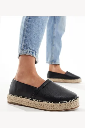 Truffle Collection Wide fit stud detail espadrilles in
