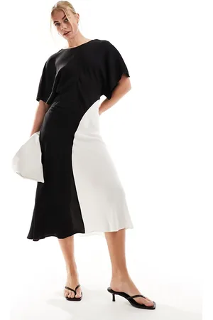 & OTHER STORIES Midi dress in mono color block