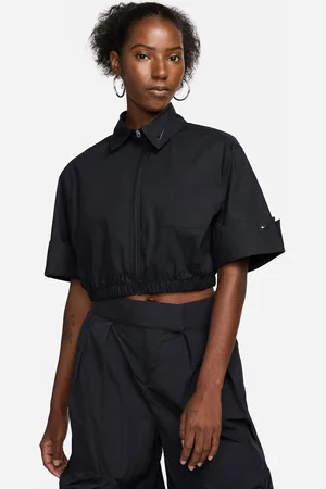 Nike MDC woven cropped collared shirt in