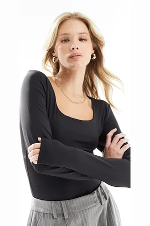 ONLY Seamless reversible long sleeve top in