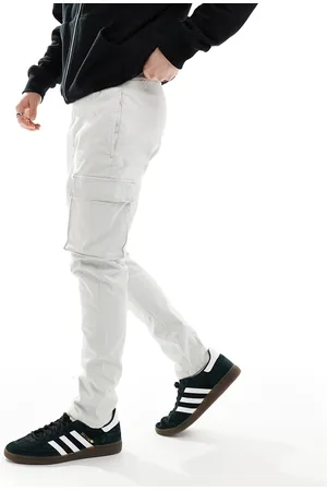 Only & Sons Slim tapered cargo pants in light