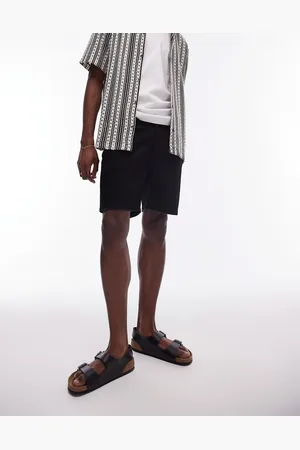 Topman Straight leg denim shorts in