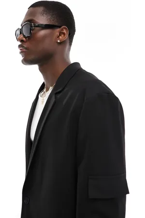 ASOS Relaxed twill suit jacket in