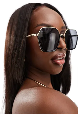Jeepers Peepers Oversized hexagonal sunglasses in