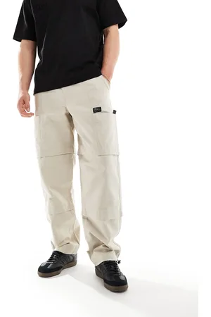 ASOS Baggy cargo pants with patch in stone