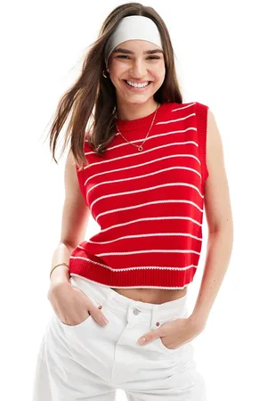 ASOS Knit crew neck tank in stripe
