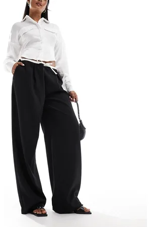 Extro & Vert Drawstring tailored pants in and white