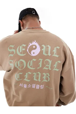 Only & Sons Oversized sweatshirt with Seoul back print in