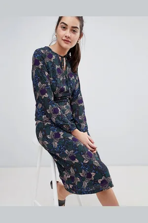Sugarhill Boutique Noor abstract floral midi dress