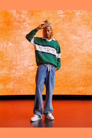 Tommy Hilfiger Aiden baggy jeans in mid wash