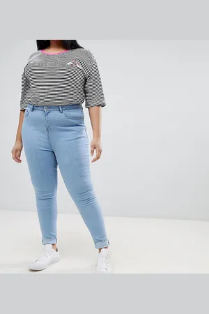 Chorus Raw Hem High Rise Skinny Jeans with Rose Embroidered Pocket
