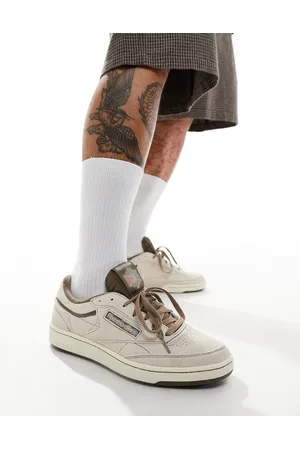 Reebok Club C Vintage sneakers in off- with brown detail