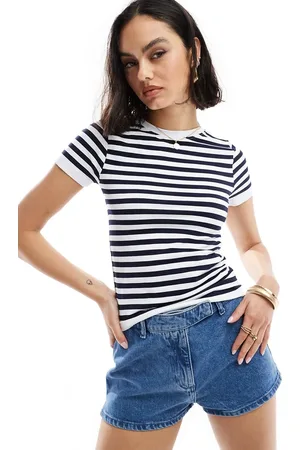 ASOS Seamless baby tee in navy stripe