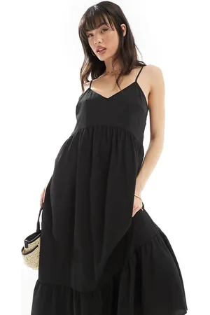 Pieces® Frill bottom maxi dress in