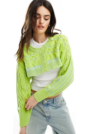 ASOS Crew neck wide cropped cardigan in