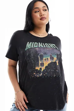 ONLY Oversized embellished graphic t-shirt in washed