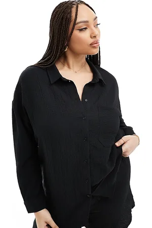 Noisy May Oversize shirt in ripple texture - part of a set