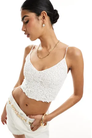 Stradivarius Lace cami top in