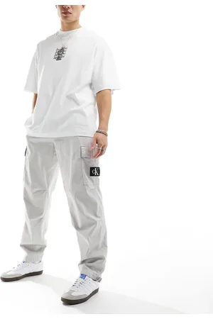 Calvin Klein Badge cargo pants in light