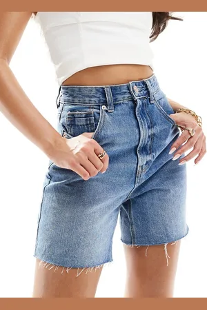 Stradivarius Denim dad shorts in medium