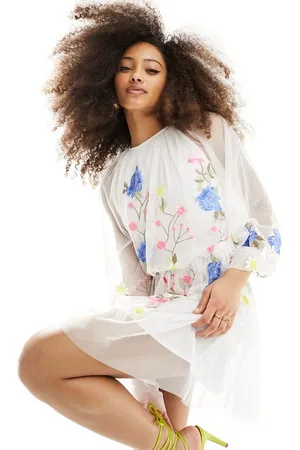Maya Deluxe Mini dress with embroidery in