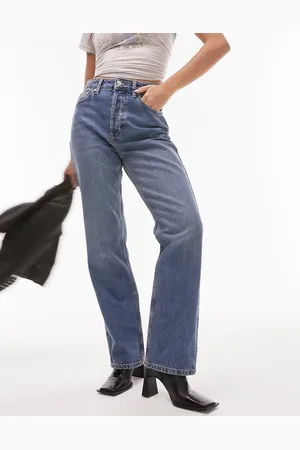 Topshop Hourglass straight Kort jeans in mid