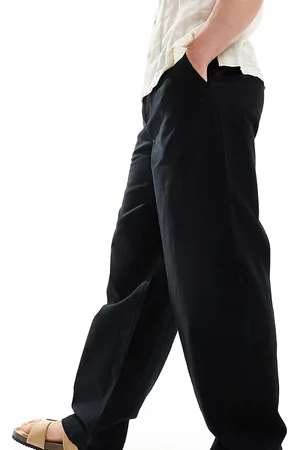 ASOS Wide leg linen mix chino pants in