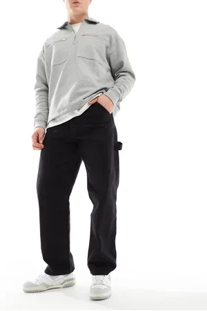 JACK & JONES Eddie loose fit carpenter jeans in washed
