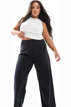 ASOS Curve Studio soft touch wide leg dance pants in