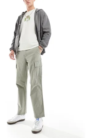 SELECTED Loose fit cargo pants in khaki