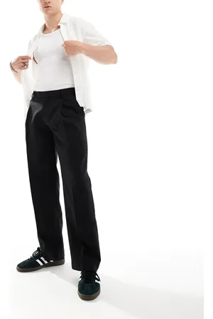 JACK & JONES Wide fit pleated front smart pants in