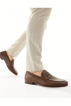 WALK LONDON Capri saddle loafers in leather