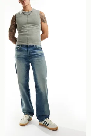 Only & Sons Fade loose fit jeans in bleached mid wash