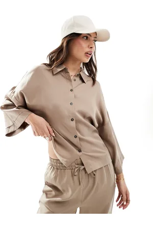 Object Soft wide sleeve shirt in stone - part of a set
