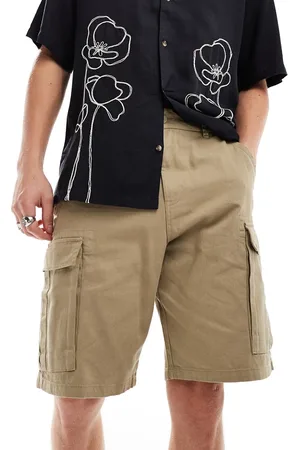 Only & Sons Tailored skate shorts in stone