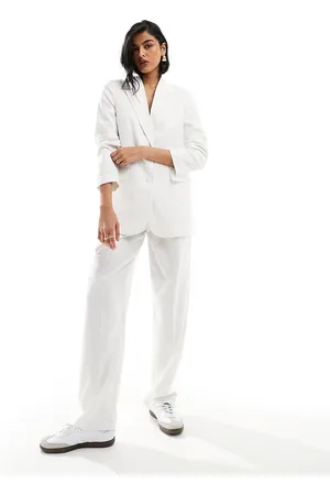 ONLY Wide fit tailored pants in pinstripe - part of a set