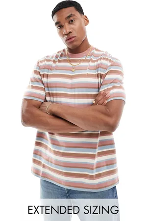 ASOS Relaxed T-shirt in colored stripe