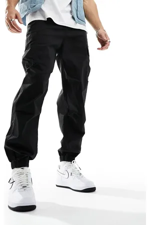 ASOS Oversized tapered cargo pants with cuff in