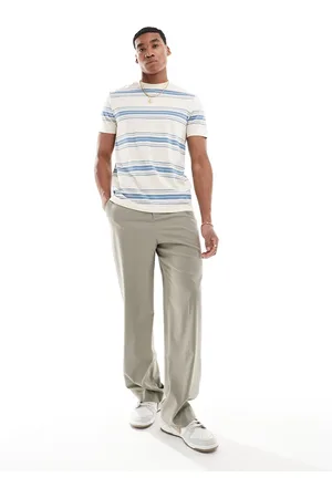 ASOS Standard t-shirt in blue & beige stripe