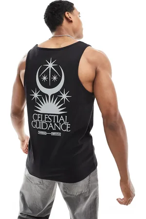ASOS Tank top in with celestial back print