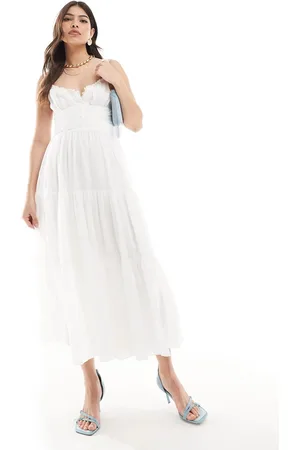 EVER NEW Milkmaid midi dress in