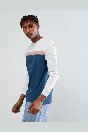ASOS ASOS Long Sleeve T-Shirt With Color Block Panels And Cuff