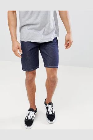 ASOS Denim Shorts In Slim Indigo Contrast Stitch
