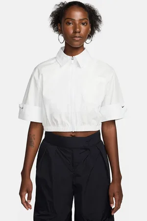 Nike MDC woven cropped collared shirt in