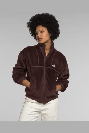The North Face Osito Lux full zip fleece in coal brown